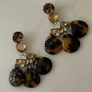 Jcrew Tortoise Shell Statement Earrings